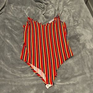 Gaze Colorful Striped Bodysuit